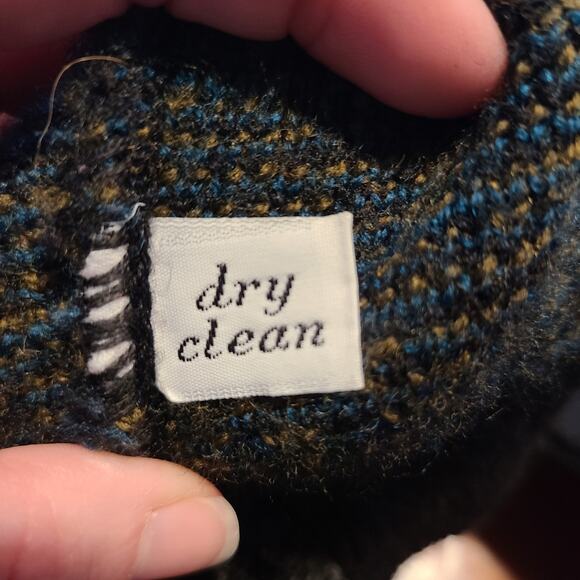 Vintage Pendleton High Grade Western Wear Wool Sweater Blue Aztec Size Med USA - Picture 5 of 8